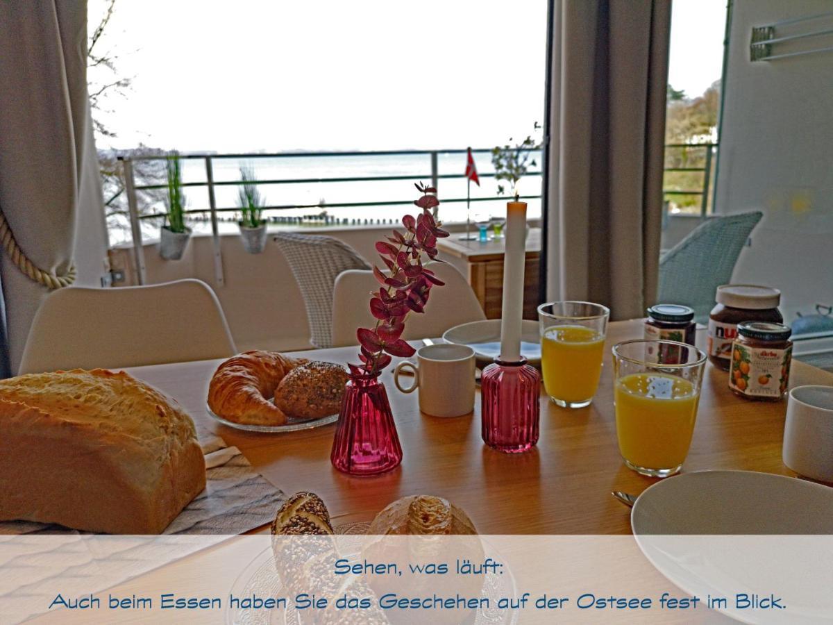 Fewo1846 Intermar - Kajuete Foerdeblick - Familienfreundliches Studioapartment Mit Balkon Und Meerblick 格吕克斯堡 外观 照片